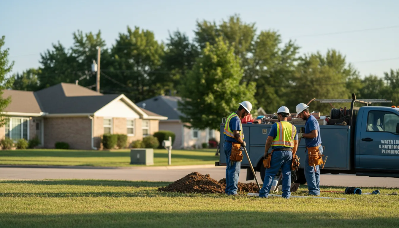Residential water line and bathroom plumbing service in Spencerport, NY